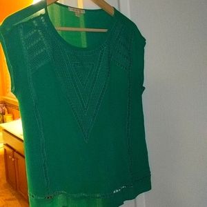 Lovely green blouse with cut out detailing